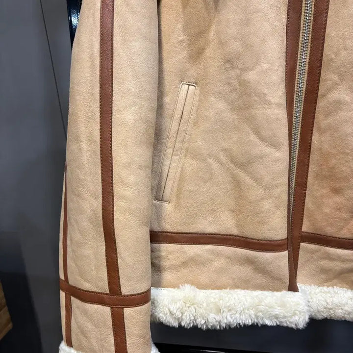[BUNJANG] Maje High Neck Lambskin Mouton Coat / 마쥬 하이넥 양가죽 무스탕 코트 35.0 얼
