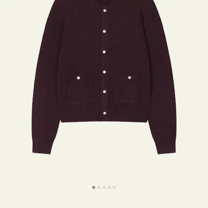 [BUNJANG] Waveis Varsity Line Cardigan Burgundy / 웨이비니스 바시티 라인 가디건 버건디 3