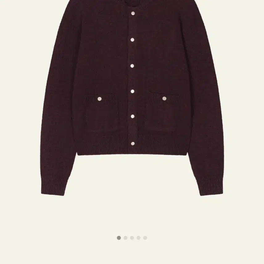 [BUNJANG] Waveis Varsity Line Cardigan Burgundy / 웨이비니스 바시티 라인 가디건 버건디 3