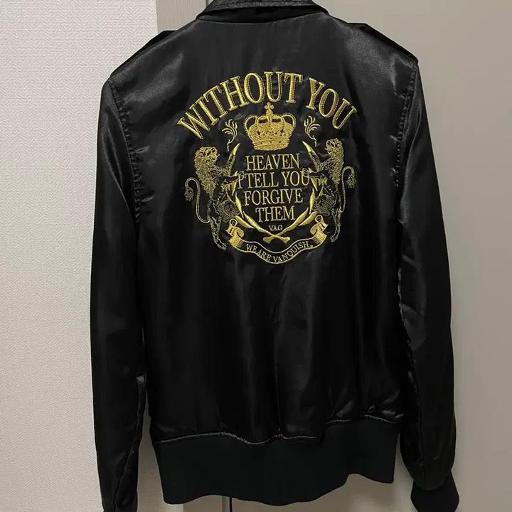 [BUNJANG] Vintage Gold Point Blouson Bomber Jacket / 빈티지 골드 포인트 블루종 점퍼
