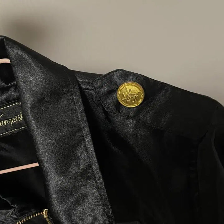 [BUNJANG] Vintage Gold Point Blouson Bomber Jacket / 빈티지 골드 포인트 블루종 점퍼