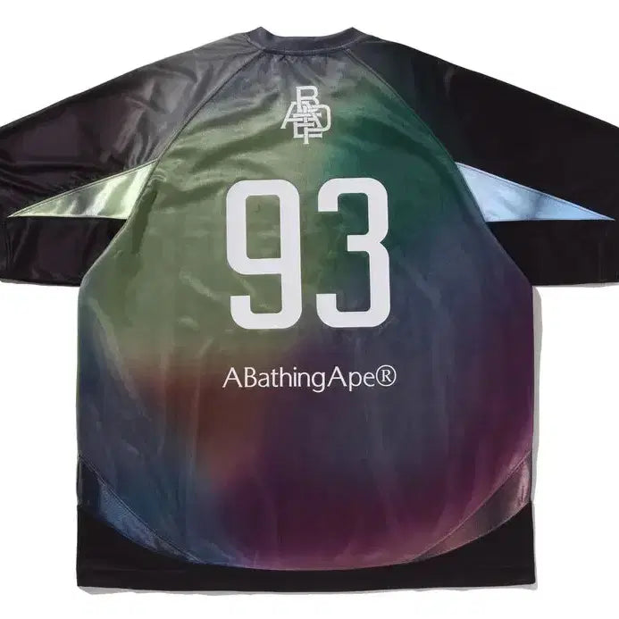[BUNJANG] BAPE Tie-Dye Star Stripe Football Jersey T-shirt / [해외] 베이프 타이다이 스타 스트라이프 패턴 풋볼 져지 반팔 티셔츠