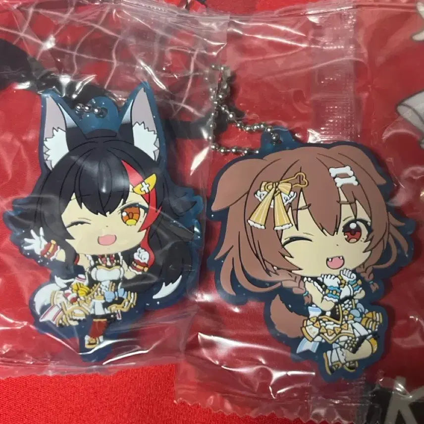 [BUNJANG] Hololive Ookami Mio Inugami Korone Rubber Strap Keyring / [판매] 홀로라이브 오오카미 미오 이누가미 코로네 러버스트랩 키링 가챠