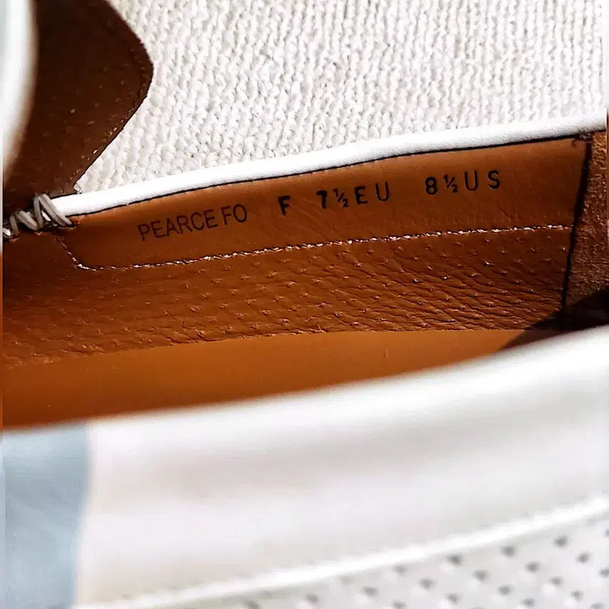 [BUNJANG] BALLY PEARCE White Leather Driving Shoes / [정품] 발리(BALLY).남성용. 피어스 화이트 가죽 드라이빙 슈즈