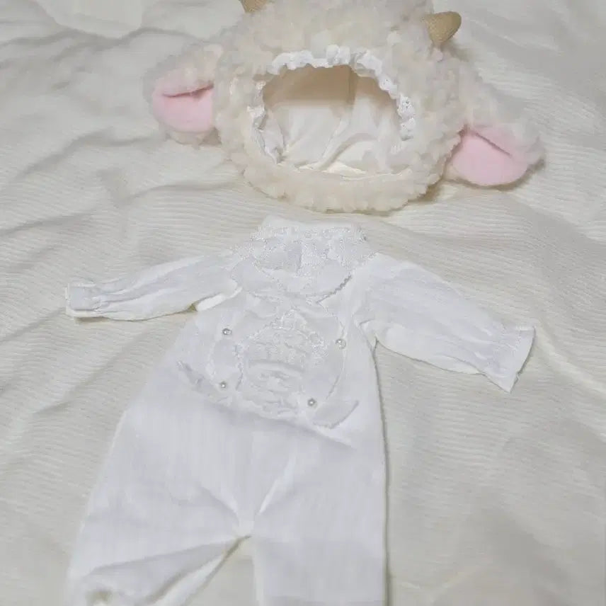 [BUNJANG] BJD Doll Lace Angora Wool Jumpsuit / bjd 구체관절 의상 레이스 양모자 점프수트