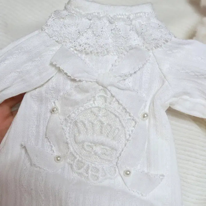 [BUNJANG] BJD Doll Lace Angora Wool Jumpsuit / bjd 구체관절 의상 레이스 양모자 점프수트