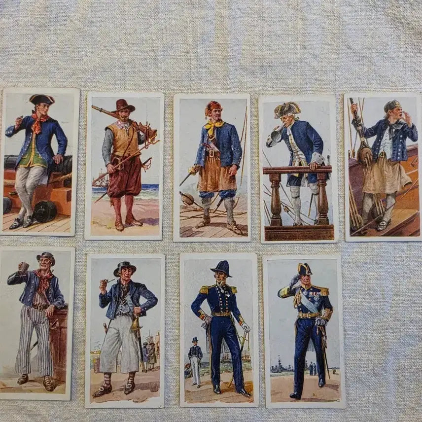 [BUNJANG] John Player &amp; Sons Ltd Naval Uniforms Vintage Cards / 영국빈티지카드 유럽빈티지카드 영국군복 영국해군 군인