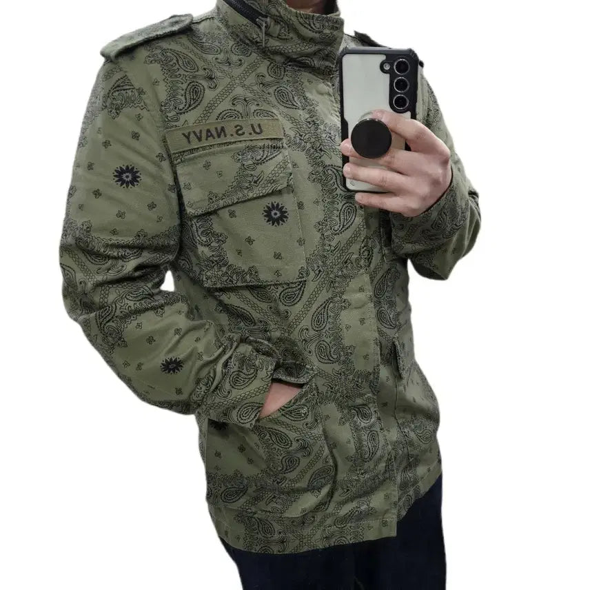 [BUNJANG] Codes Combine Paisley Pattern Field Jacket / 코데즈컴바인 페이즐리 패턴 필드자켓 95-100