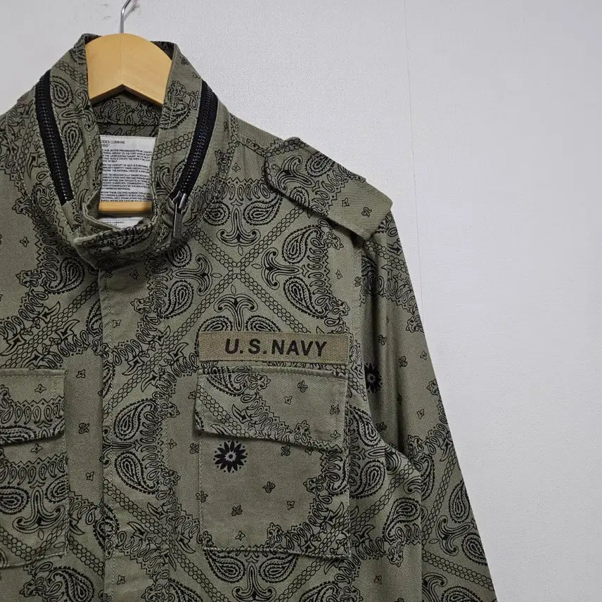 [BUNJANG] Codes Combine Paisley Pattern Field Jacket / 코데즈컴바인 페이즐리 패턴 필드자켓 95-100