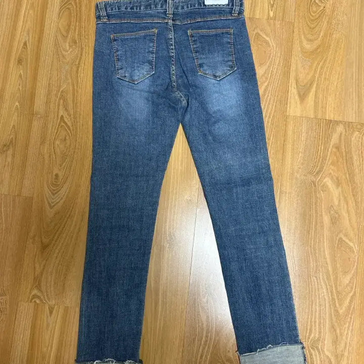 [BUNJANG] Roll-Up Denim Jeans / 롤업 청바지 데님 팬츠