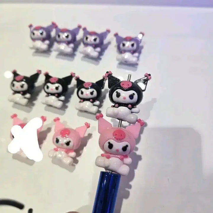 [BUNJANG] Kuromi Rubber Beads for Pen / 고무재질 쿠로미 비즈 - 볼펜 가능