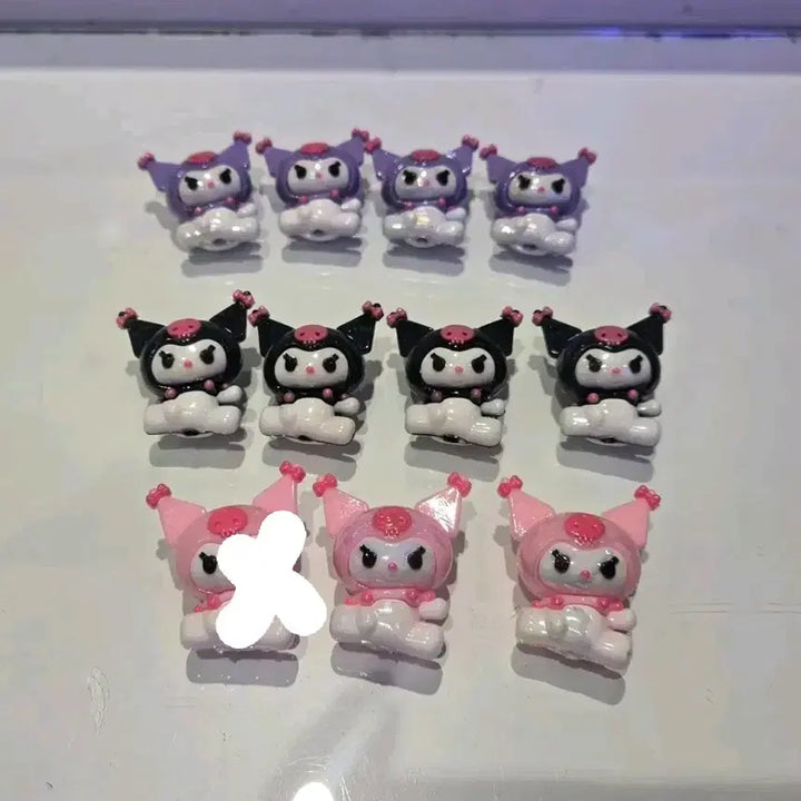 [BUNJANG] Kuromi Rubber Beads for Pen / 고무재질 쿠로미 비즈 - 볼펜 가능