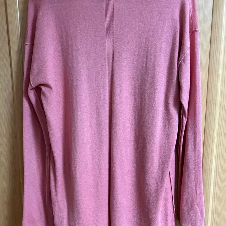 [BUNJANG] Calvin Klein Pink V-Neck Knit Sweater / 캘빈클라인 핑크 V넥 니트 S