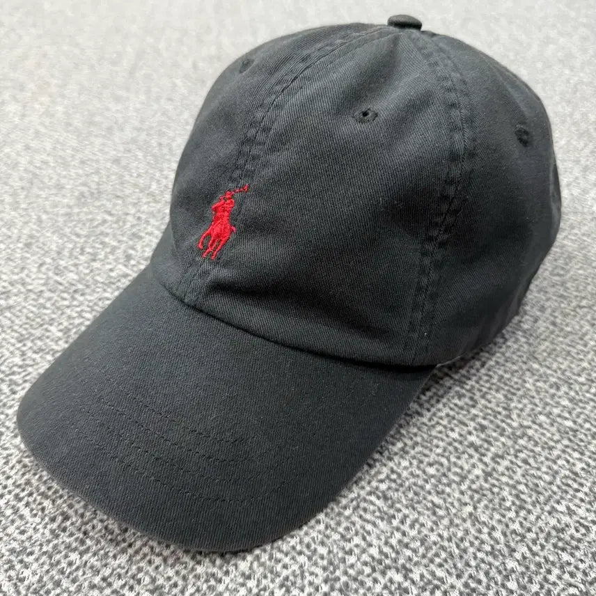 [BUNJANG] Polo Ralph Lauren Red Pony Vintage Black Ball Cap / F 폴로 랄프로렌 레드포니 빈티지블랙 볼캡 모자