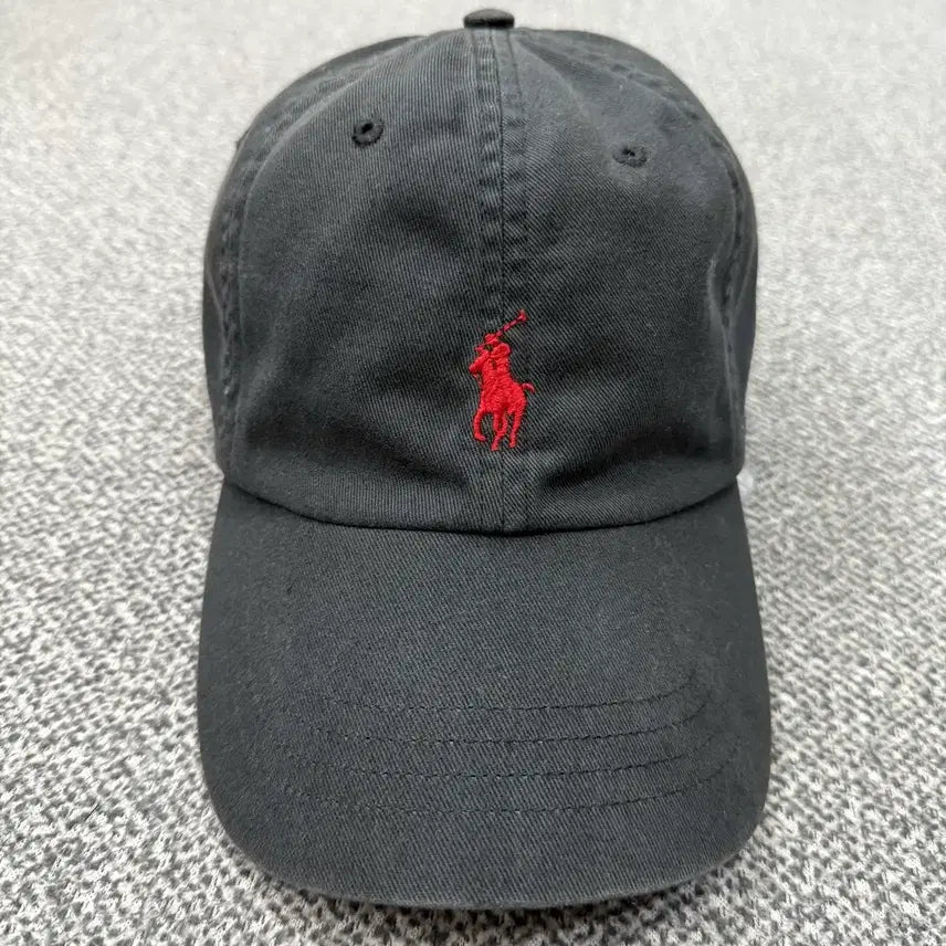 [BUNJANG] Polo Ralph Lauren Red Pony Vintage Black Ball Cap / F 폴로 랄프로렌 레드포니 빈티지블랙 볼캡 모자