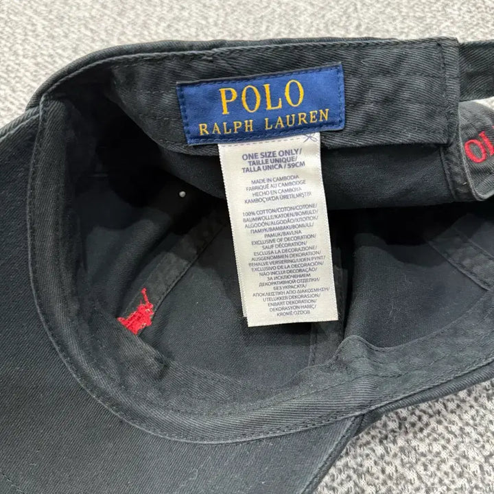 [BUNJANG] Polo Ralph Lauren Red Pony Vintage Black Ball Cap / F 폴로 랄프로렌 레드포니 빈티지블랙 볼캡 모자