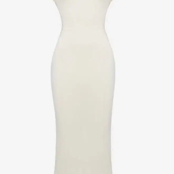 [BUNJANG] Deumaneong Tencel High Neck Cap Sleeve Dress / 더마농 텐셀 하이넥 캡소매 원피스