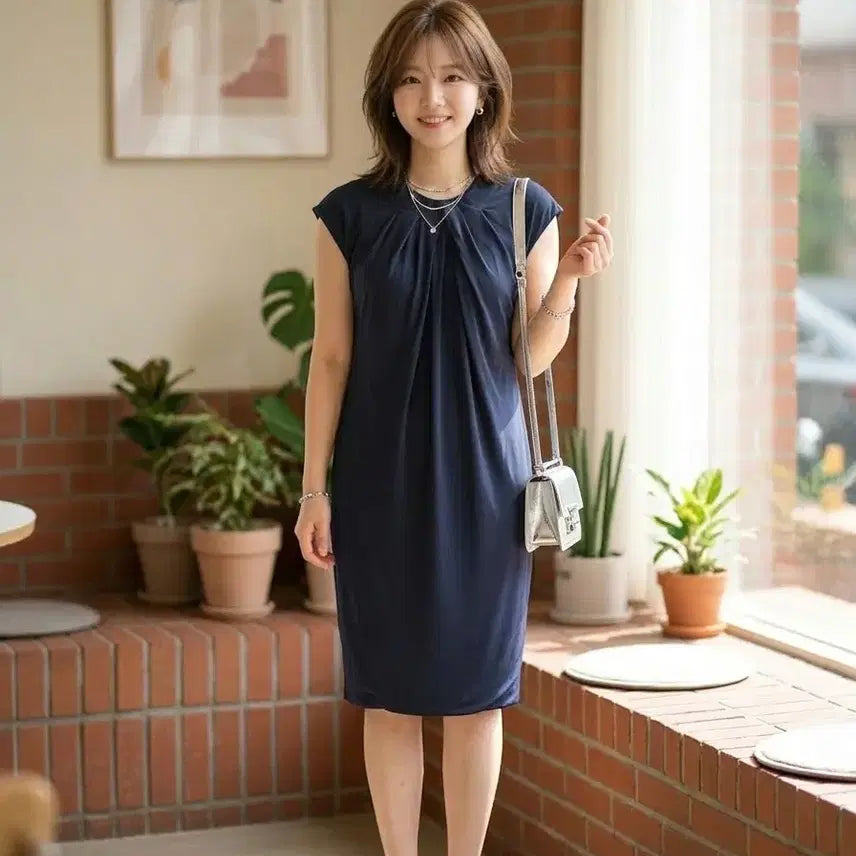[BUNJANG] Max Mara Studio Drape Sleeveless Dress / 막스마라 스튜디오 드레이프 슬리브리스 원피스
