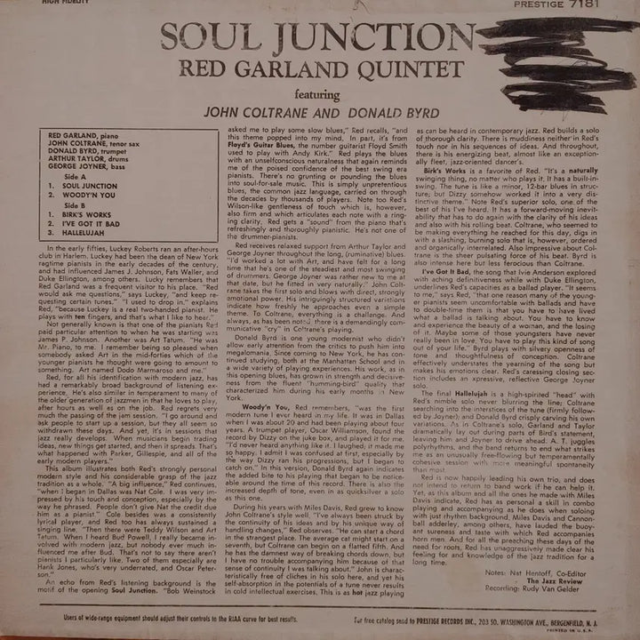 [BUNJANG] Red Garland Quintet Jazz LP / ORIGINAL JAZZ LP - RED GARLAND