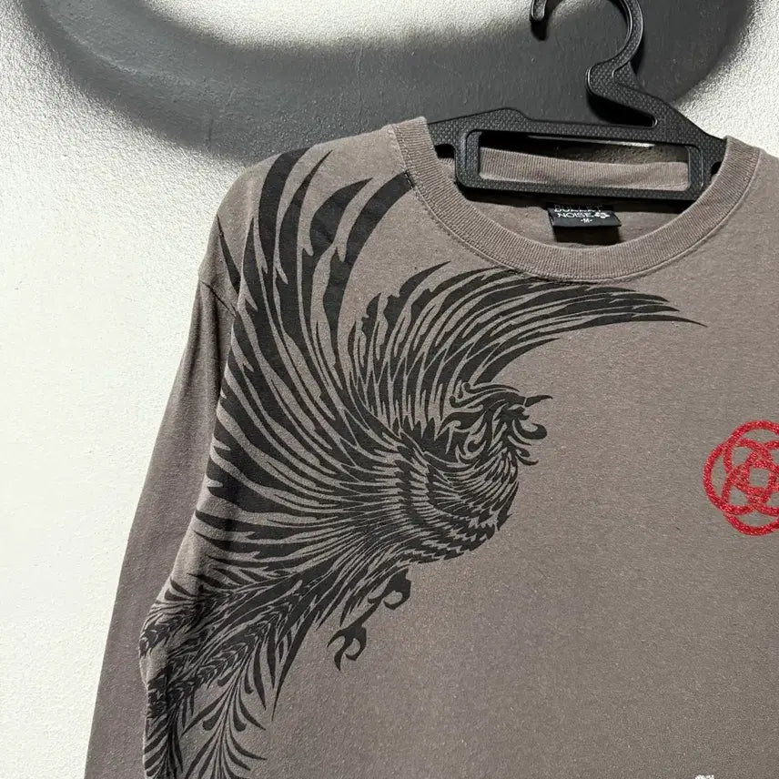 [BUNJANG] Bullet Noise Japanese Oriental Phoenix Print Long Sleeve T-shirt / Bullet Noise 재패니즈 오리엔틀 봉황 프린팅 롱슬리브 티셔츠
