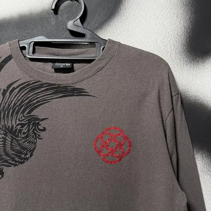[BUNJANG] Bullet Noise Japanese Oriental Phoenix Print Long Sleeve T-shirt / Bullet Noise 재패니즈 오리엔틀 봉황 프린팅 롱슬리브 티셔츠