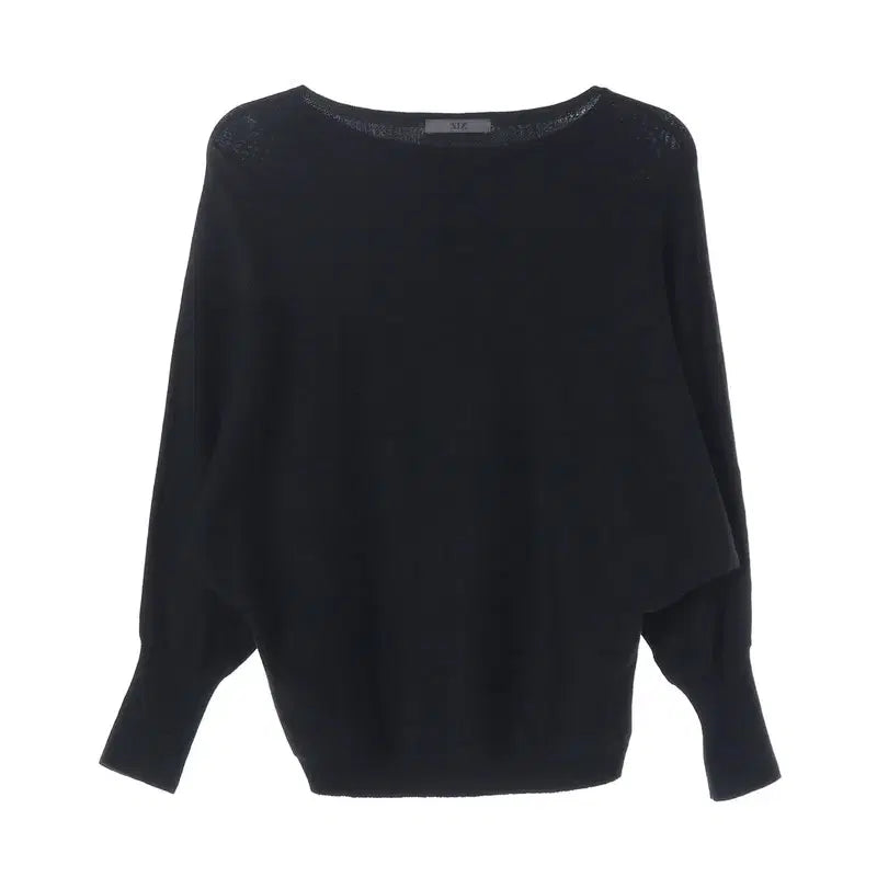 [BUNJANG] XIX Boat Neck Loose Fit Puff Sleeve Knit Top / XIX 보트넥 루즈핏 퍼프슬리브 니트 F