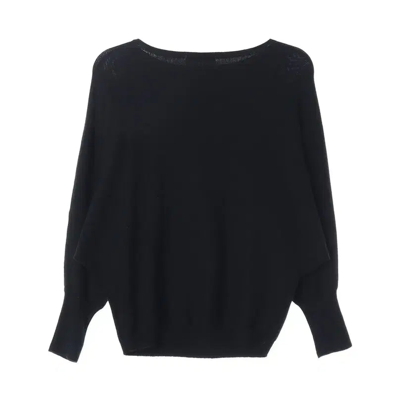 [BUNJANG] XIX Boat Neck Loose Fit Puff Sleeve Knit Top / XIX 보트넥 루즈핏 퍼프슬리브 니트 F
