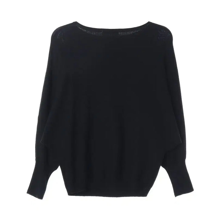 [BUNJANG] XIX Boat Neck Loose Fit Puff Sleeve Knit Top / XIX 보트넥 루즈핏 퍼프슬리브 니트 F