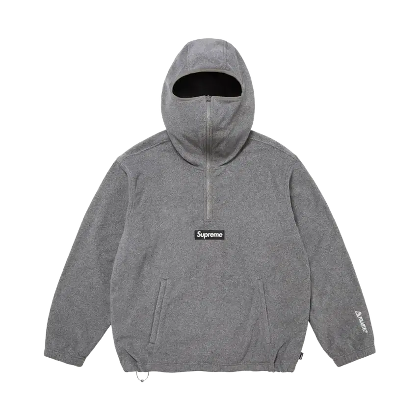[BUNJANG] Supreme Polartec Face Mask Half Zip Fleece L / 정품 L 슈프림 폴라텍 페이스마스크 하프 집업 반집업 그레이 회색 후리스