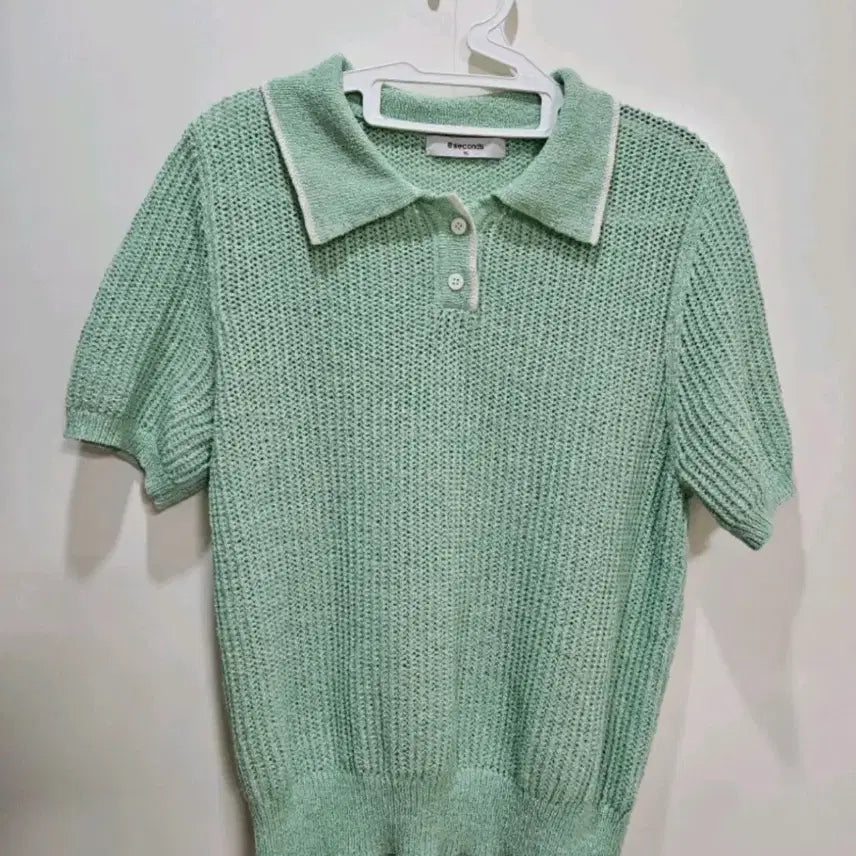 [BUNJANG] 8seconds Knitted T-shirt / 8seconds 카라니트티
