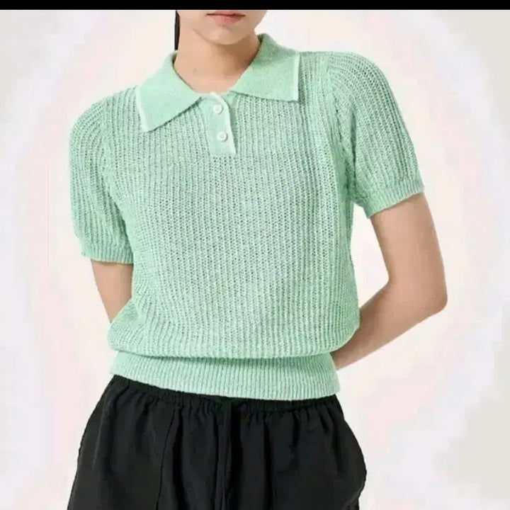 [BUNJANG] 8seconds Knitted T-shirt / 8seconds 카라니트티