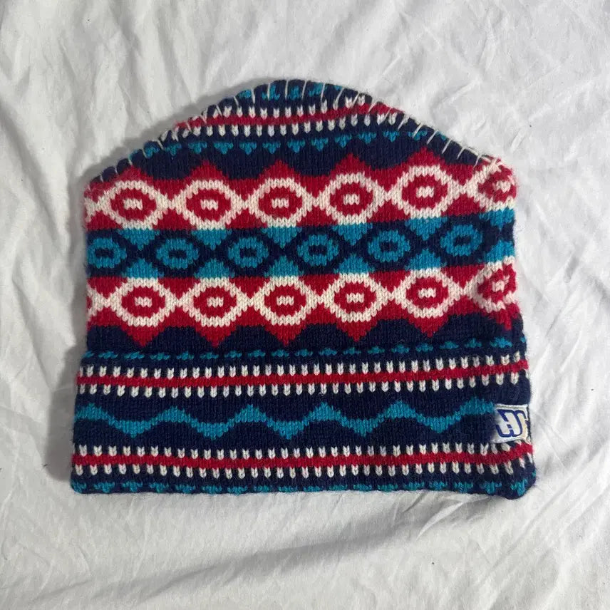 [BUNJANG] Canada Made Fair Isle Knit Beanie / 캐나다 메이드 페어아일 니트 비니