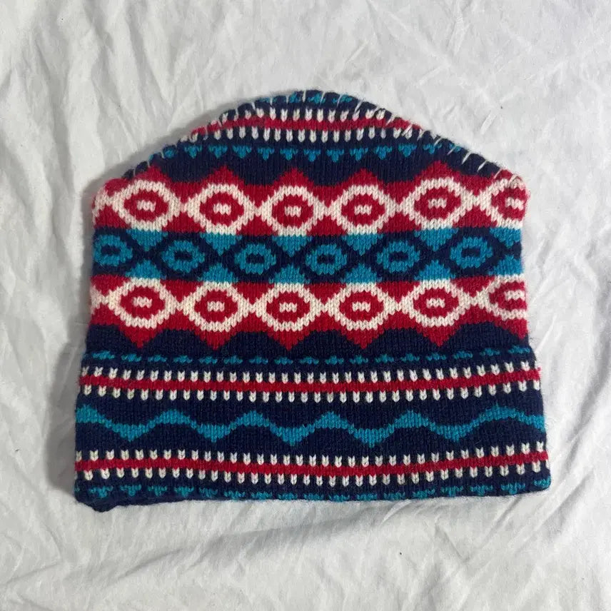 [BUNJANG] Canada Made Fair Isle Knit Beanie / 캐나다 메이드 페어아일 니트 비니