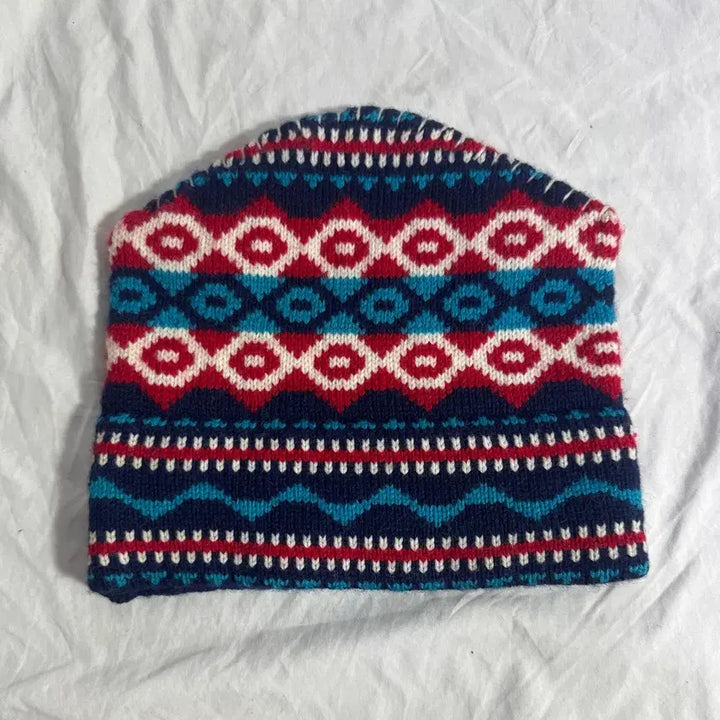 [BUNJANG] Canada Made Fair Isle Knit Beanie / 캐나다 메이드 페어아일 니트 비니