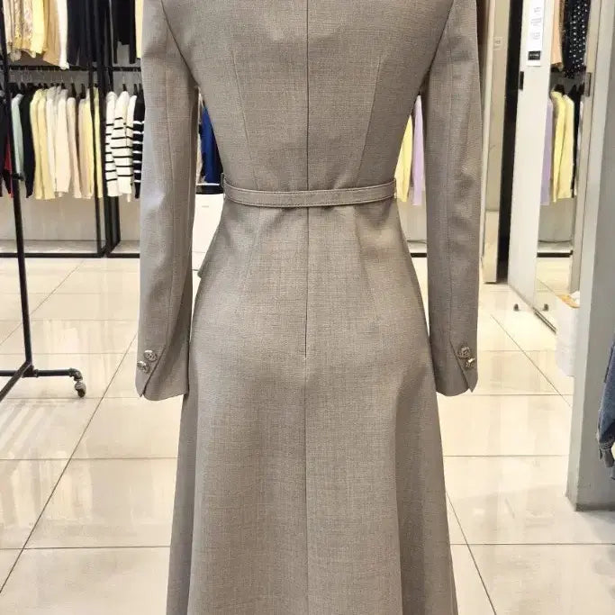[BUNJANG] Misha V-Neck Belted Wrap Long Dress / 미샤 브이넥 벨트 랩 롱 원피스