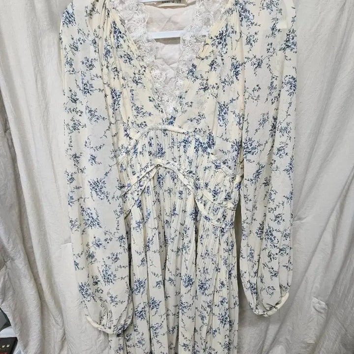 [BUNJANG] Ivory Long Dress &amp; Lace Inner Tank Top Set / 봄 아이보리 롱 원피스+레이스 이너나시 세트