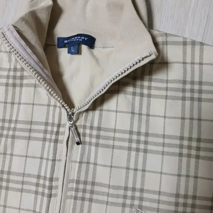[BUNJANG] Burberry Check Short Sleeve Zip-Up / 정품 버버리 체크 반팔 집업