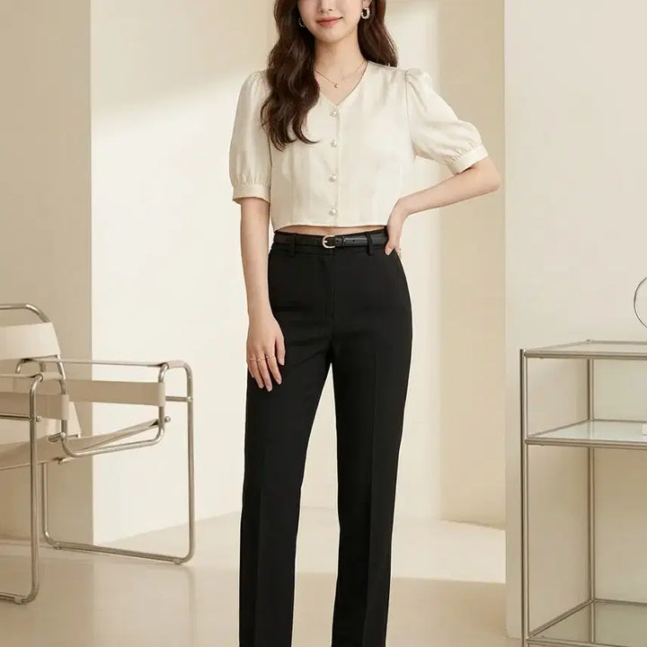 [BUNJANG] MaxMara Wool Spandex Black Slacks Pants / 막스마라(MaxMara) 울 스판 블랙 슬랙스 팬츠
