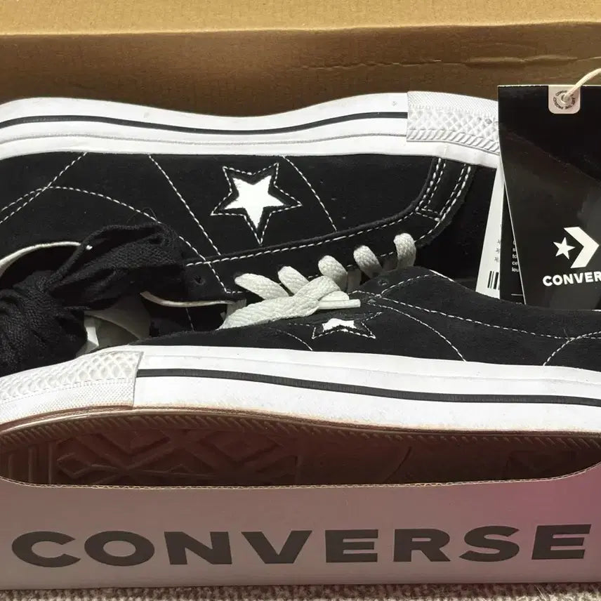 [BUNJANG] Converse One Star Pro Black/White Low Sneakers / 컨버스 원스타 프로 블랙/화이트 로우