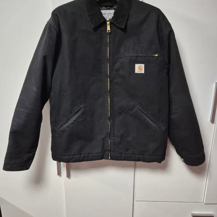 [BUNJANG] Carhartt WIP OG Detroit Jacket - Black Aged Canvas - Men's Jacket / 칼하트 WIP OG 디트로이트 자켓 XL