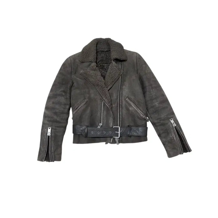 [BUNJANG] All Saints Sheepskin/Cowhide Biker Jacket / All Saints 올세인츠 (양, 소가죽100%)무스탕 바이커 자켓
