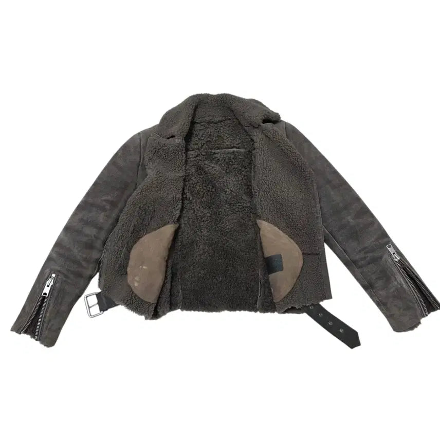 [BUNJANG] All Saints Sheepskin/Cowhide Biker Jacket / All Saints 올세인츠 (양, 소가죽100%)무스탕 바이커 자켓