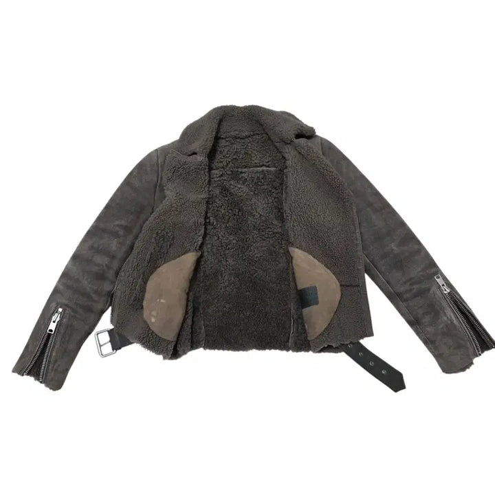 [BUNJANG] All Saints Sheepskin/Cowhide Biker Jacket / All Saints 올세인츠 (양, 소가죽100%)무스탕 바이커 자켓