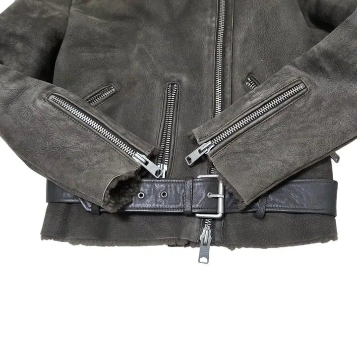 [BUNJANG] All Saints Sheepskin/Cowhide Biker Jacket / All Saints 올세인츠 (양, 소가죽100%)무스탕 바이커 자켓