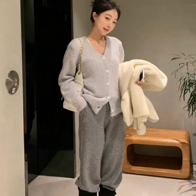 [BUNJANG] Siyee Essential Cardigan - Sky Blue / 샵시예 siye essential cardigan 에센셜 가디건 소라