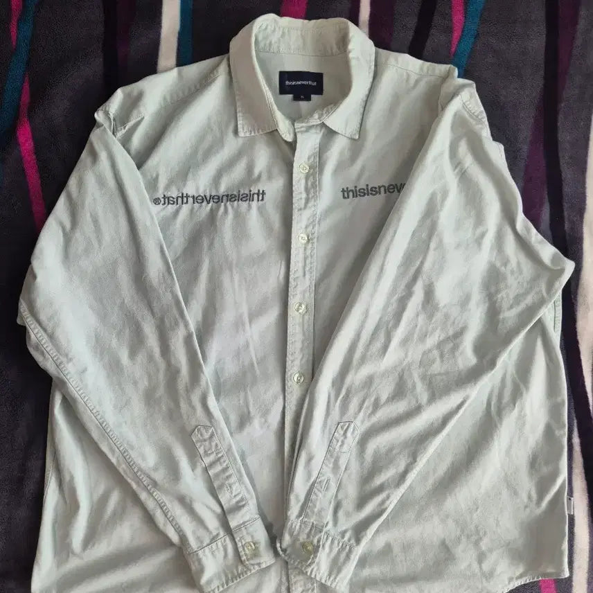 [BUNJANG] thisisneverthat MI Logo Oxford Shirt / (XL)디스이즈네버댓 MI로고 옥스포드 셔츠