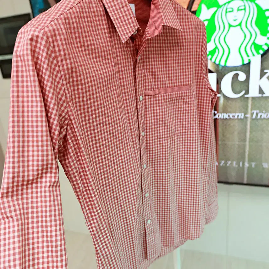 [BUNJANG] Solid Homme Wooyoungmi Gingham Check Shirt / 솔리드옴므 우영미 셔츠 100