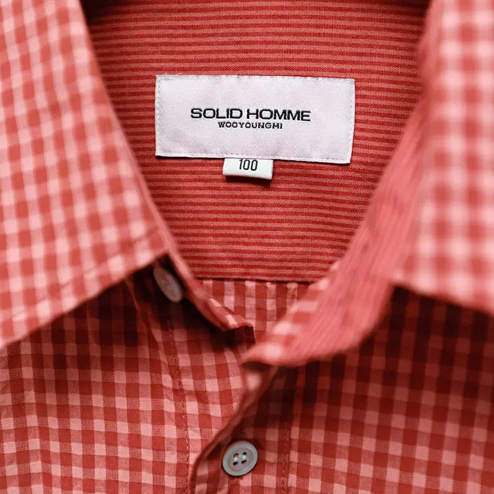 [BUNJANG] Solid Homme Wooyoungmi Gingham Check Shirt / 솔리드옴므 우영미 셔츠 100