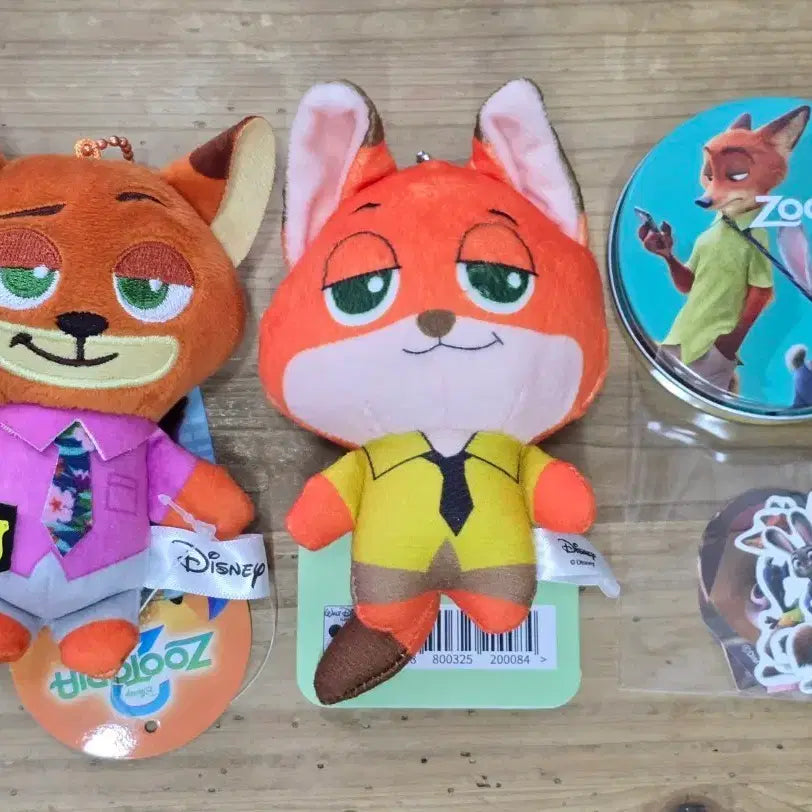 [BUNJANG] Disney Zootopia Nick Wilde Plush Keyring &amp; Goods Set / 주토피아 닉 인형 키링 &amp; 굿즈 세트