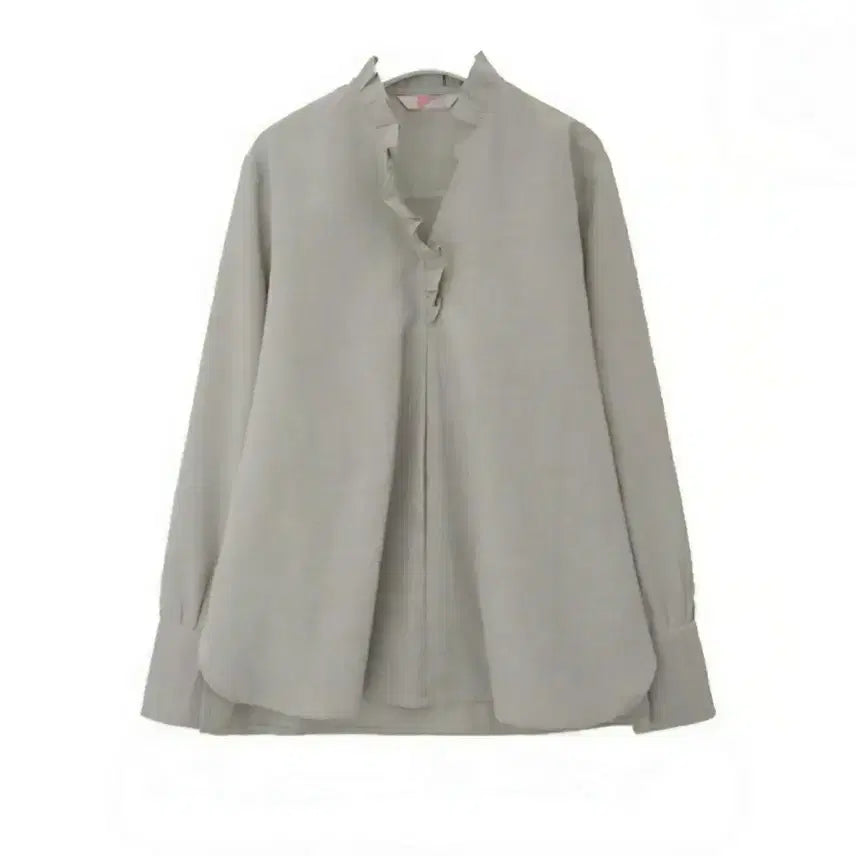 [BUNJANG] 8Seconds Check Frill V-Neck Shirt / [55]에잇세컨즈 체크 프릴 브이넥 셔츠
